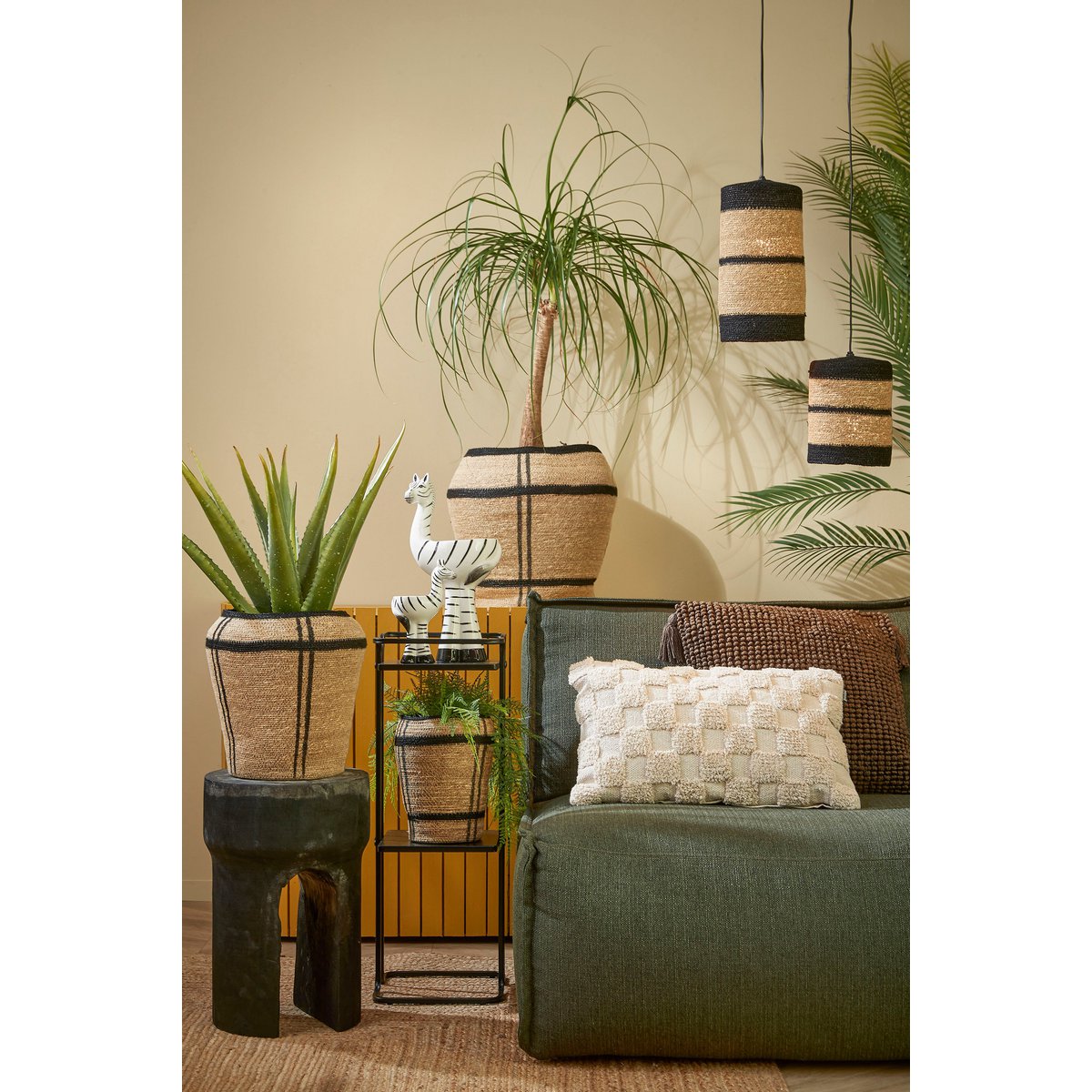Opbergmand Zaya Stripe Set van 3