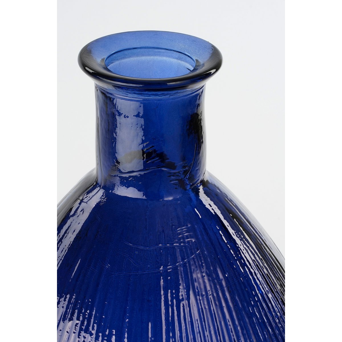 Firenza Ovale Fles Vaas Donkerblauw