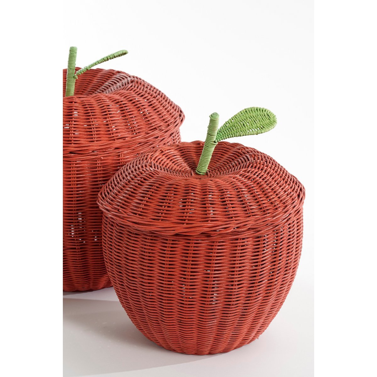 Opbergmand Appel met Deksel Set van 2