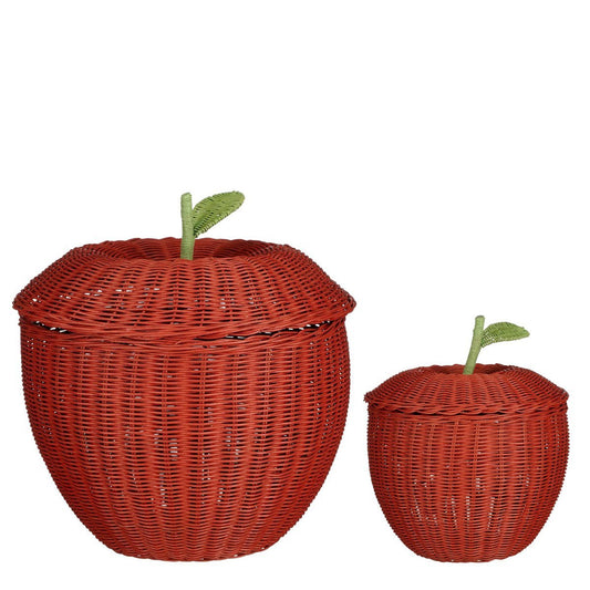Opbergmand Appel met Deksel Set van 2