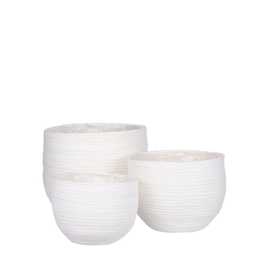 Jorck Pure Plantenmand Set van 3 Wit