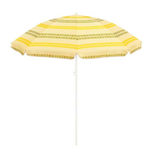 Stripe Strandparasol Geel