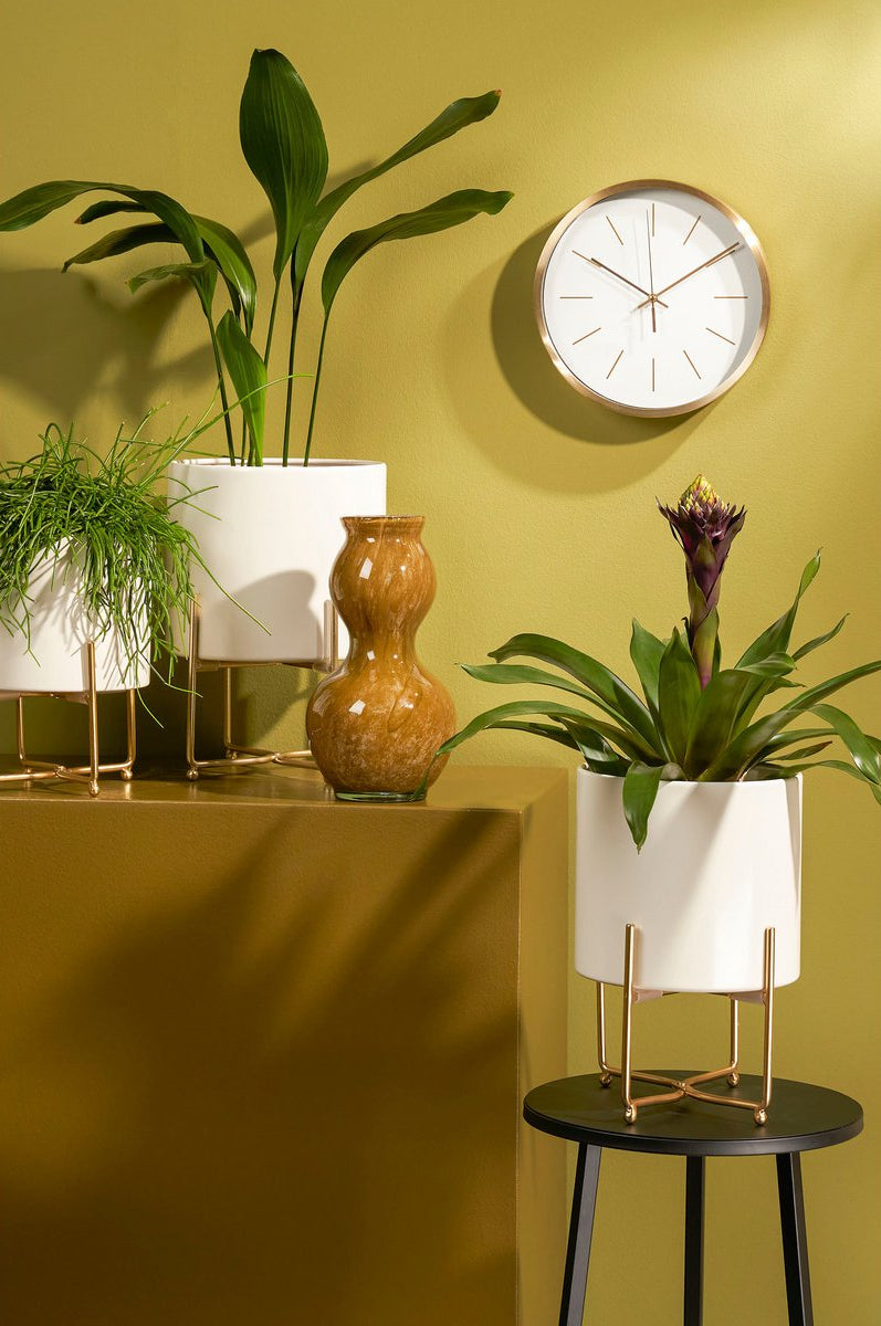Aries Bloempot op Standaard - Set van 3 - Wit