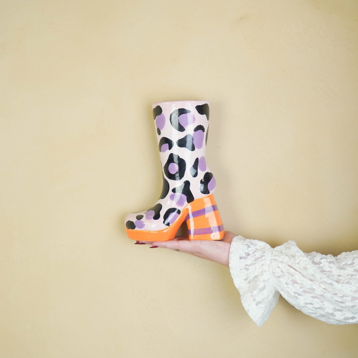 Kiss Me Boot Vaas - Leopard