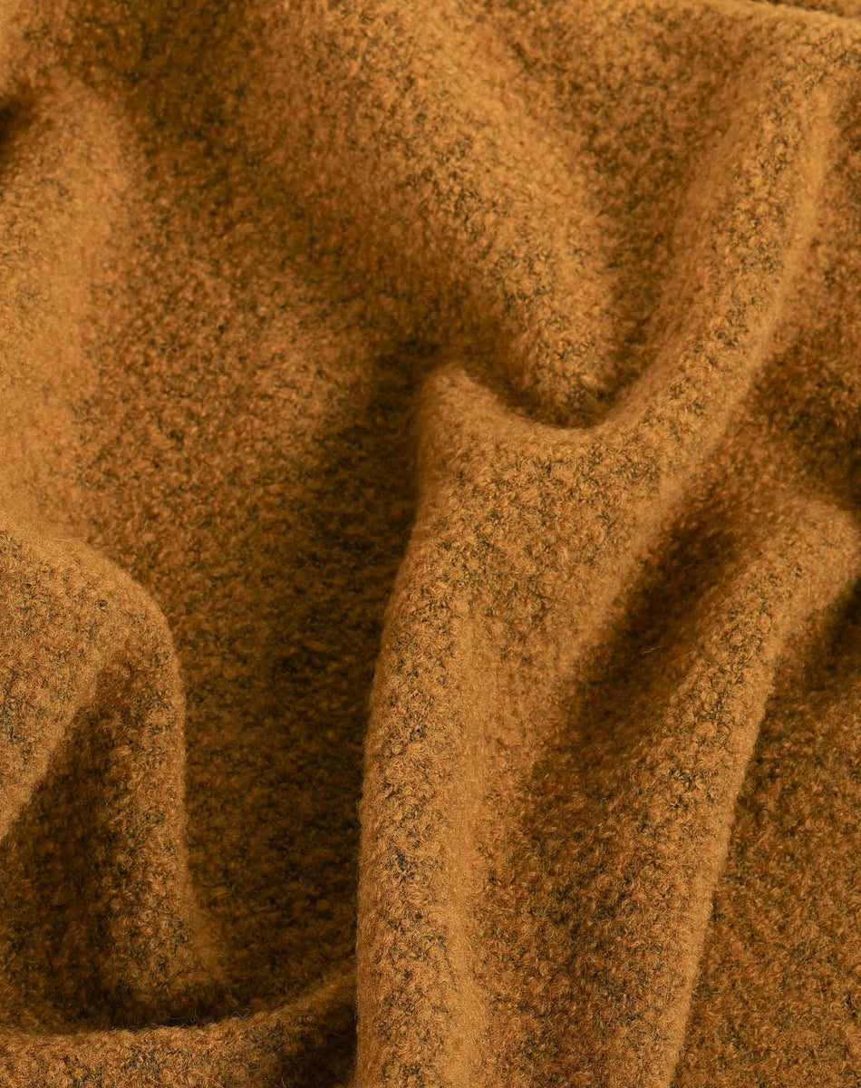 Paris Bouclé Deken - Mosterd Geel