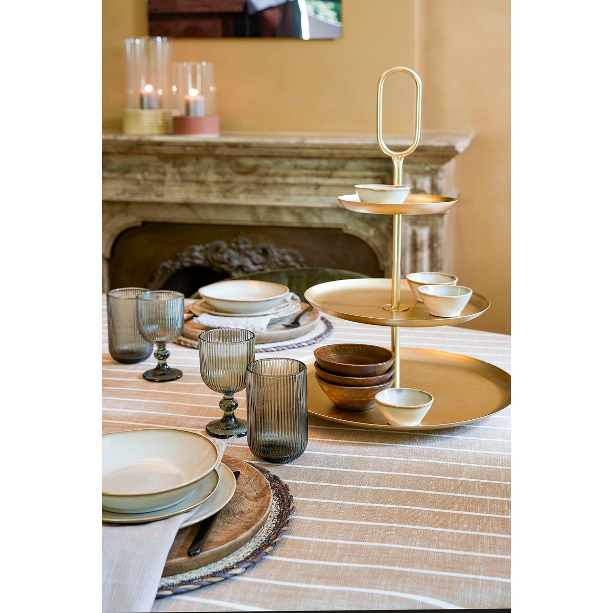 Rama Etagere 3 Laags Ovaal Goud
