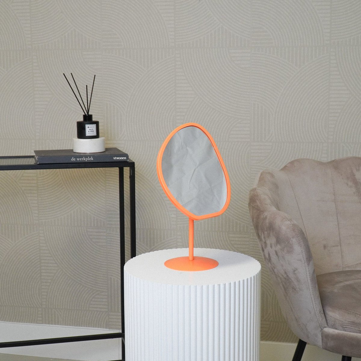 Glow Up Vanity Spiegel - Oranje