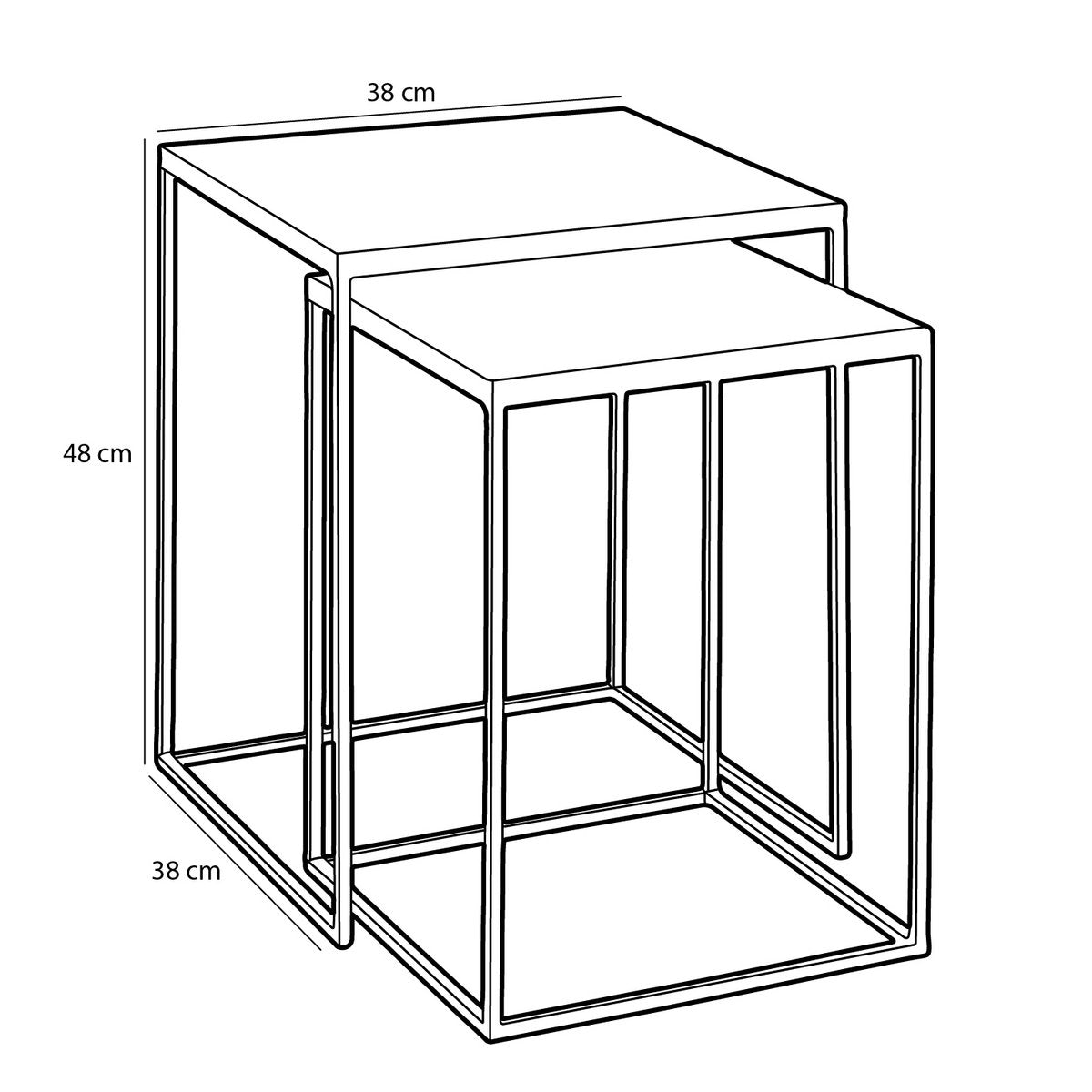 Aaron Bijzettafel Grijs