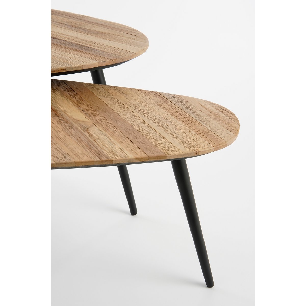 Jailey Ovale Bijzettafel Set van 2 Bruin