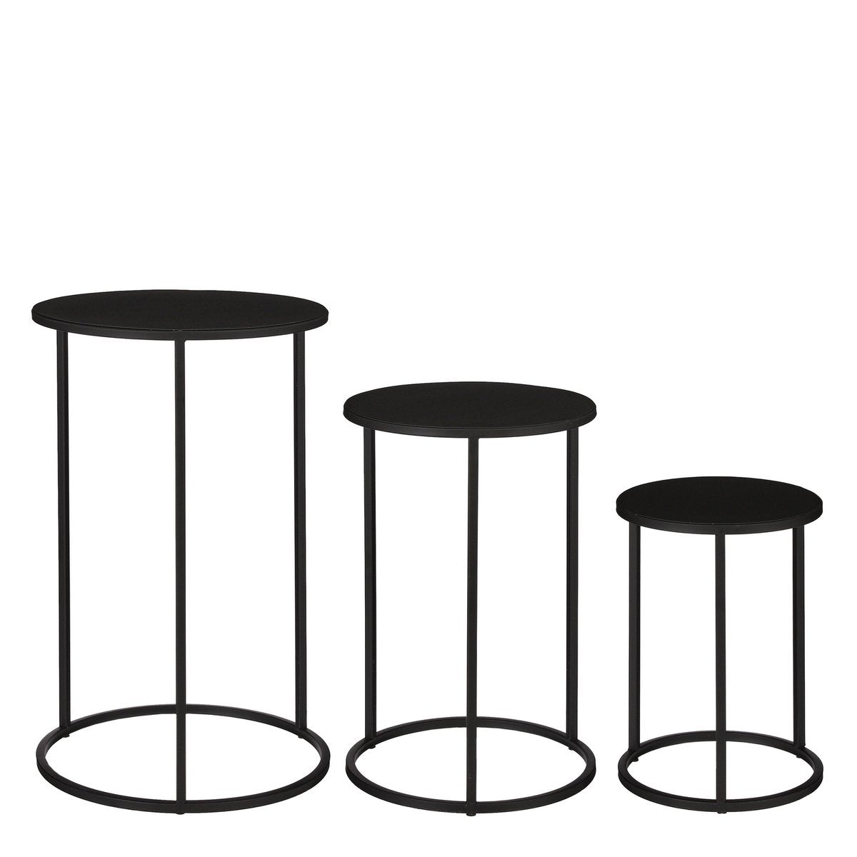 Quinty Bijzettafel Rond Laag Set van 3