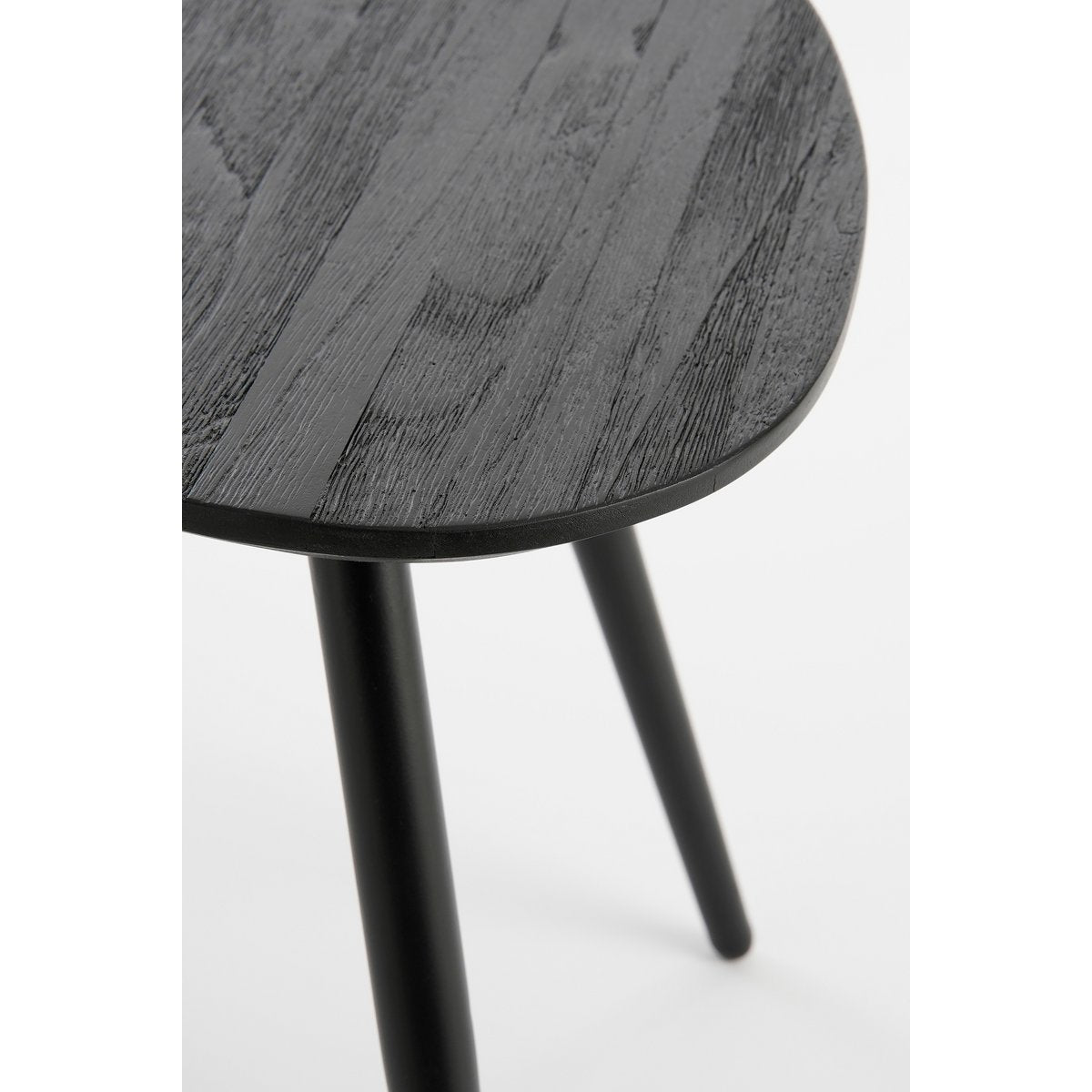 Jailey Ovale Bijzettafel Set van 2 Zwart