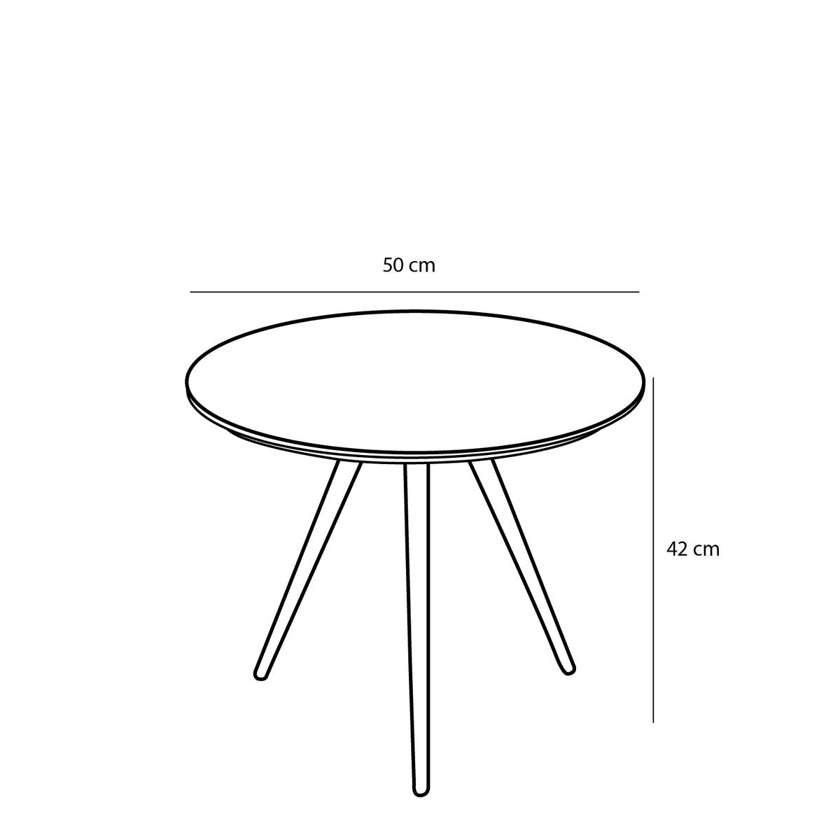 Jailey Ronde Bijzettafel Set van 2 Bruin