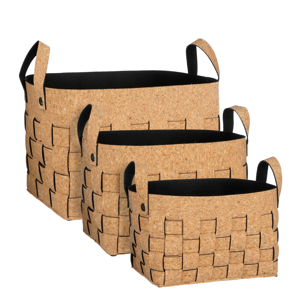 Opbergmand Nature Nest Set van 3 Bruin