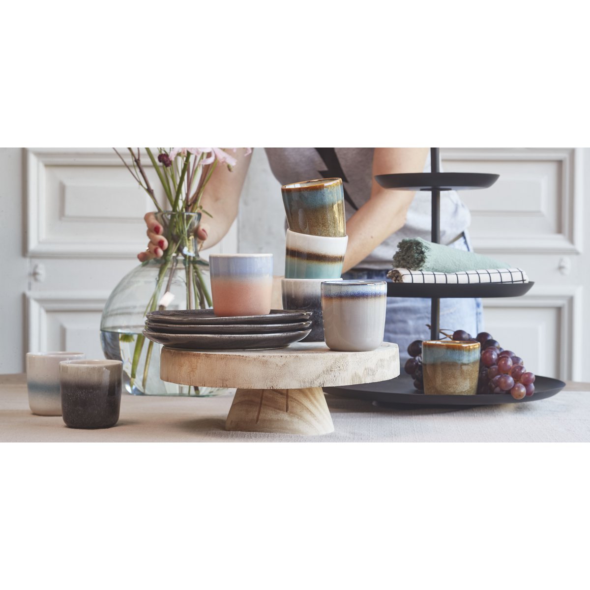 Rama Etagere 3 Laags Ovaal Zwart