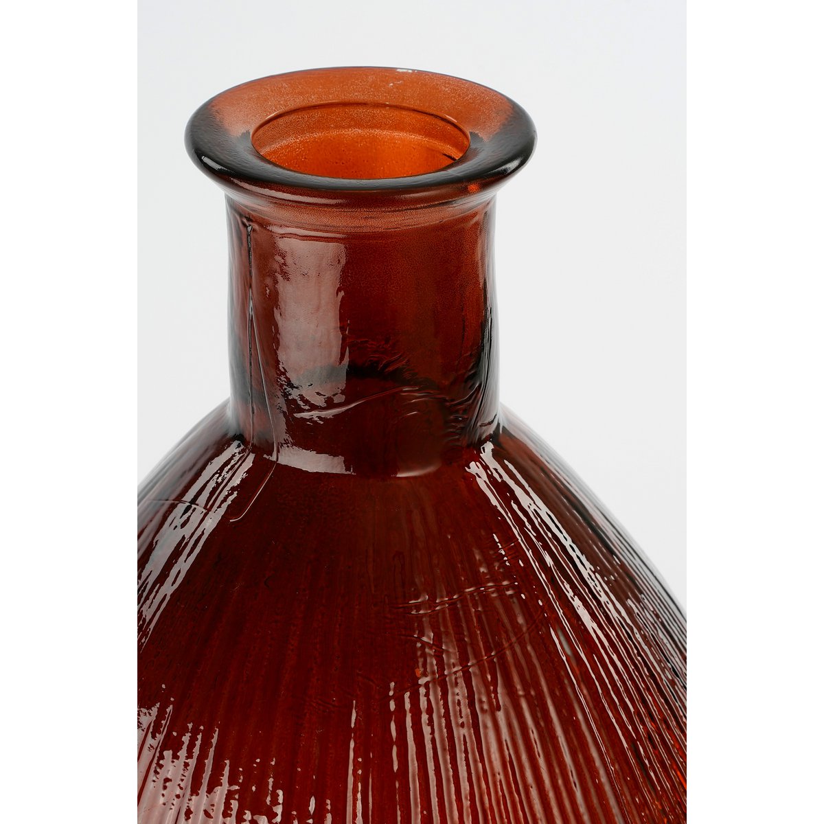 Firenza Ovale Fles Vaas Donkerbruin