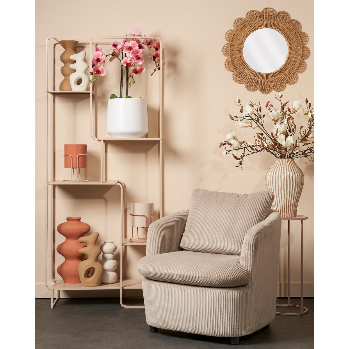 Jules Open Kast - Groot - Beige