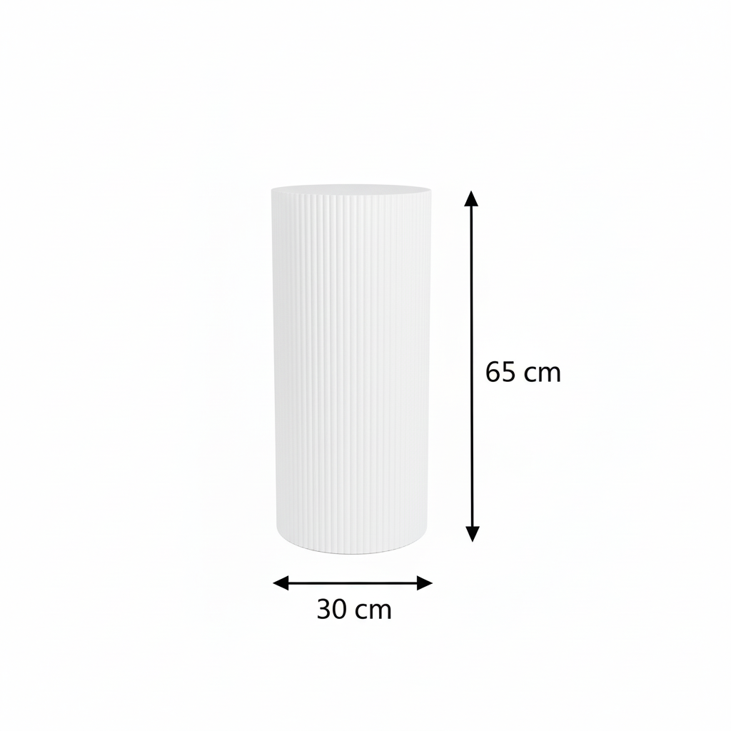 Pillar Show Display Bijzettafel - Wit