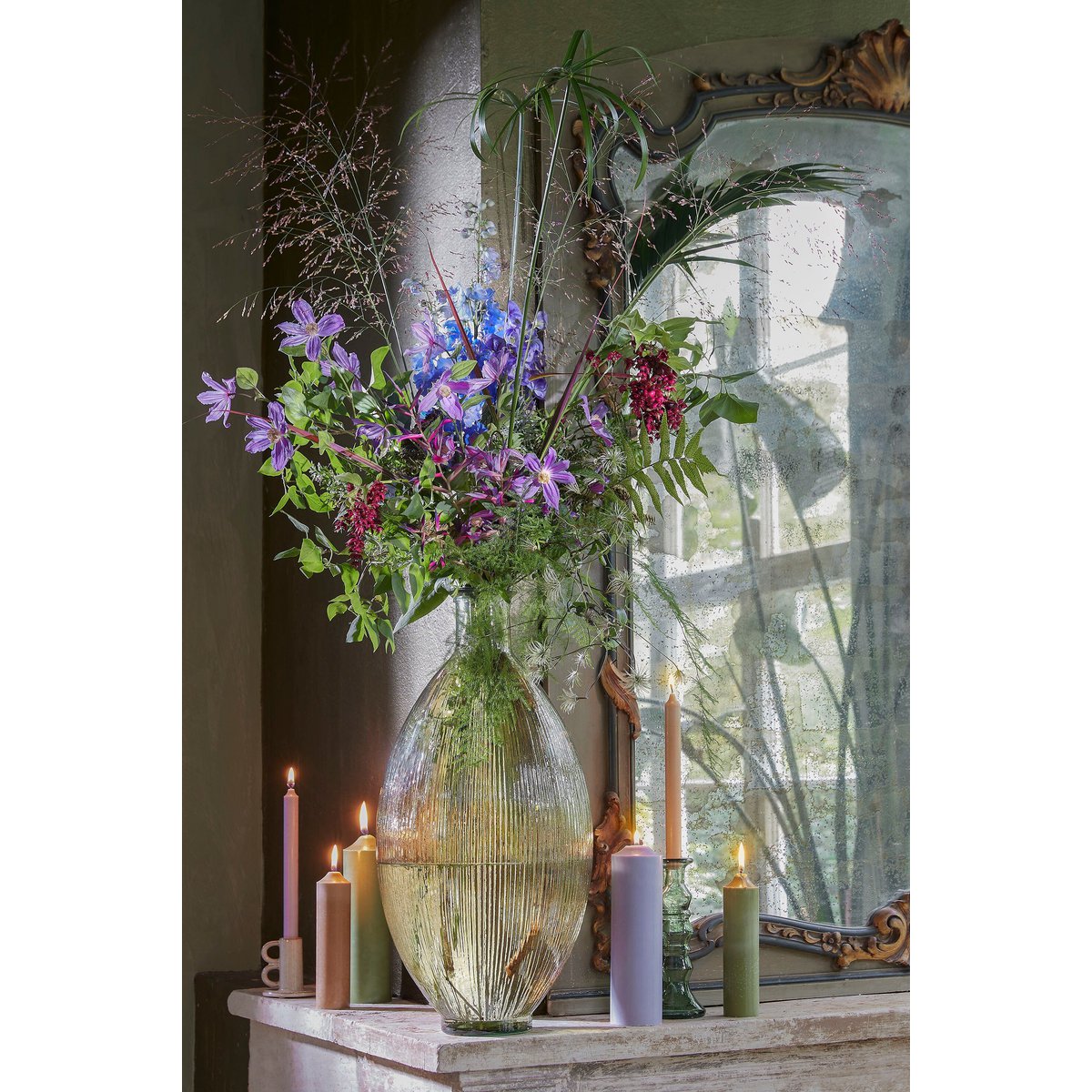 Firenza Ovale Fles Vaas - Beige