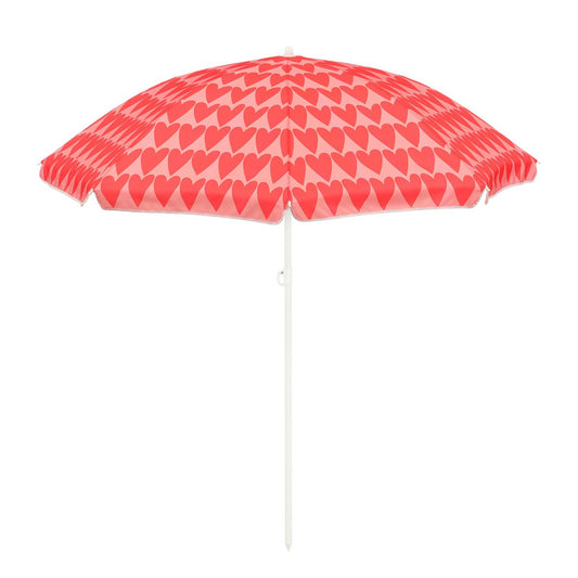 Heart Strandparasol Roze