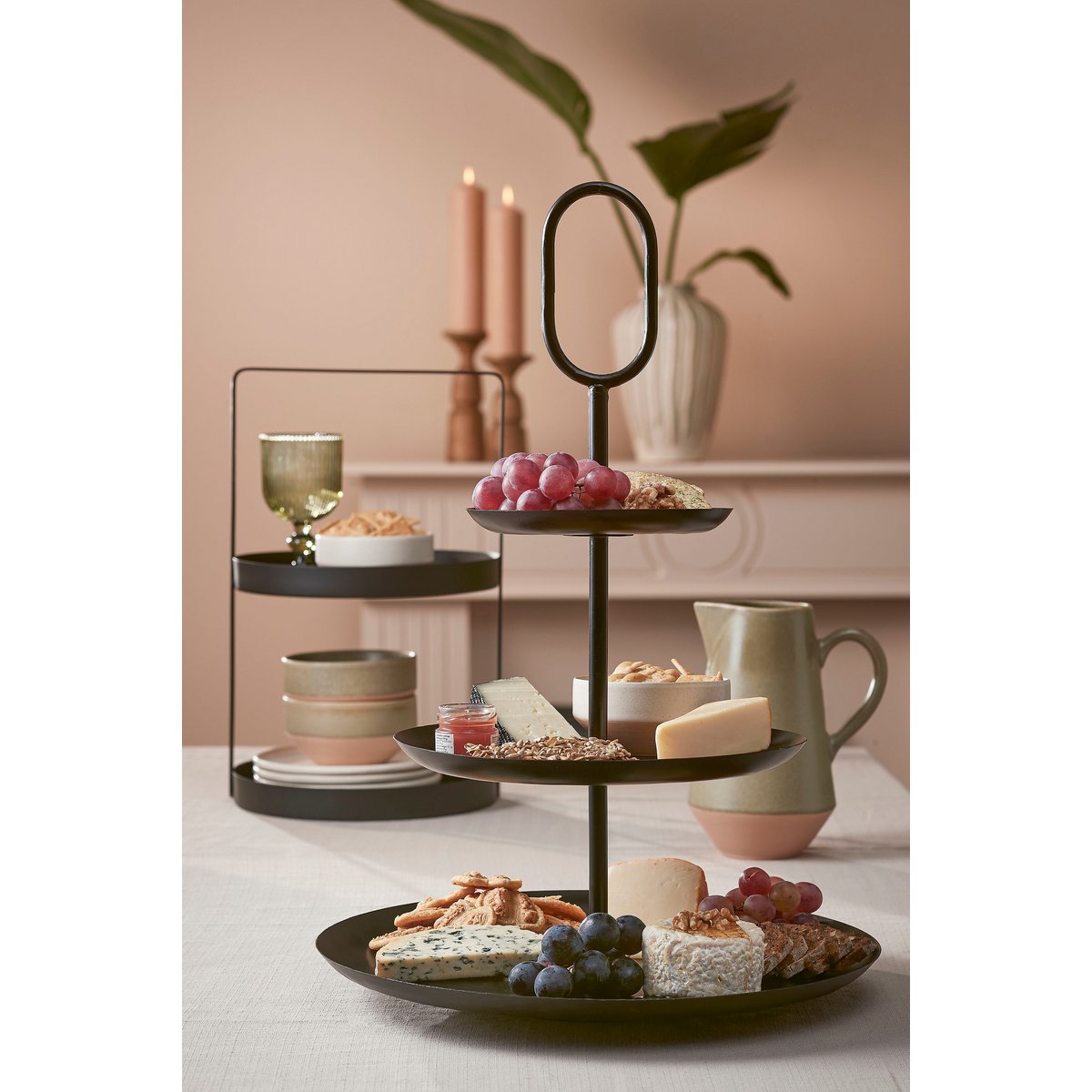Rama Etagere 3 Laags Ovaal Zwart