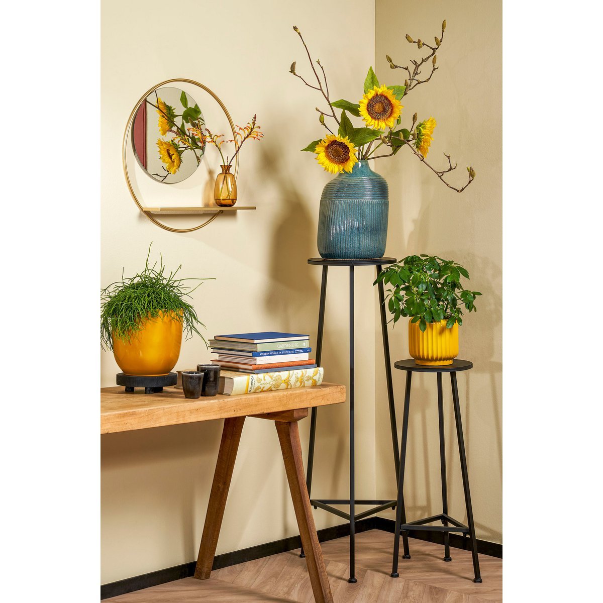 Adine Plantentafel Zwart Hoog