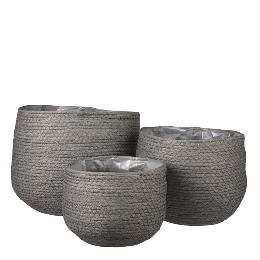 Jorck Pure Plantenmand Set van 3 Grijs