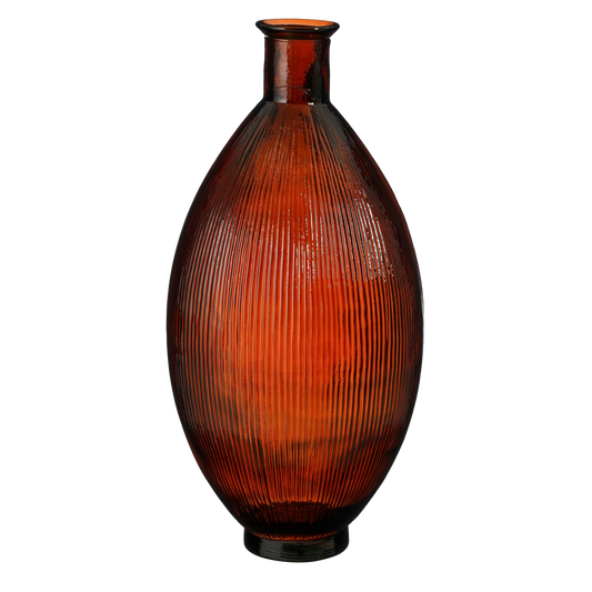 Firenza Ovale Fles Vaas Donkerbruin