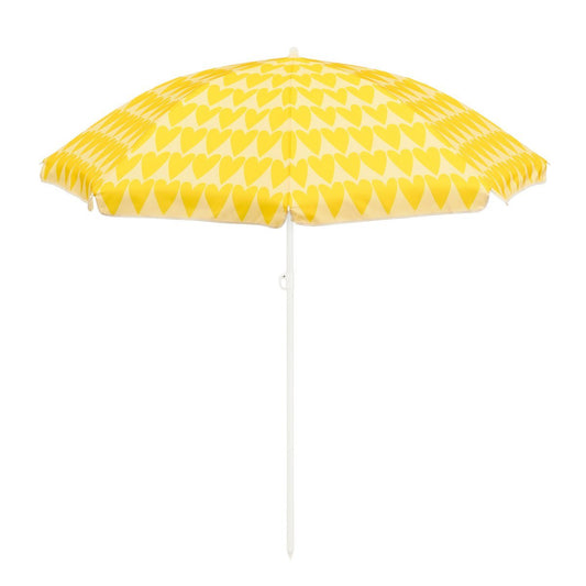 Heart Strandparasol Geel