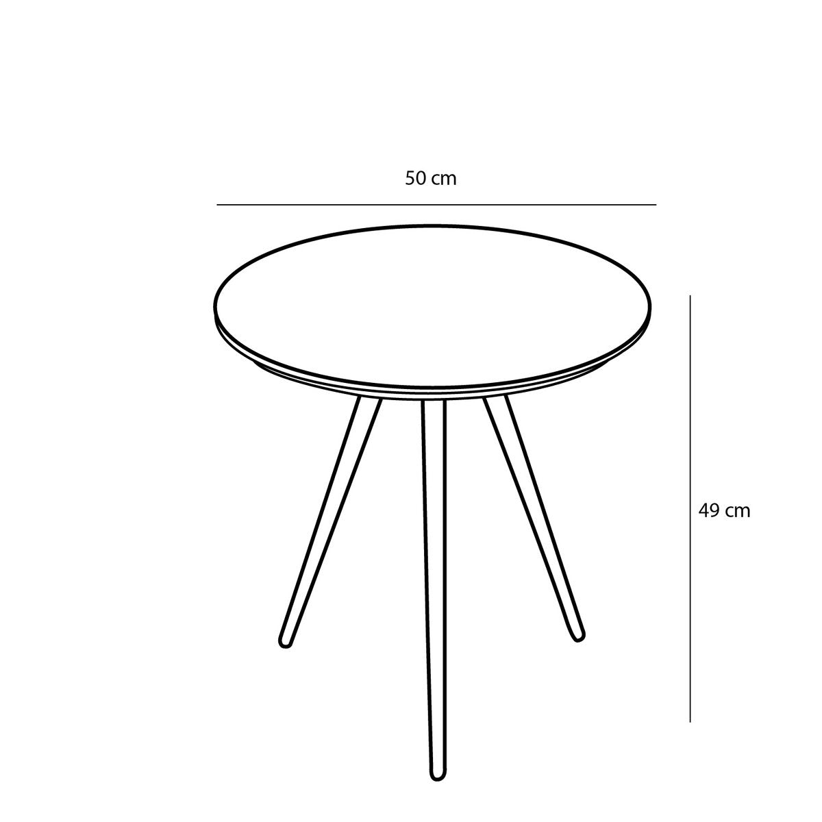 Jailey Ronde Bijzettafel Set van 2 Bruin