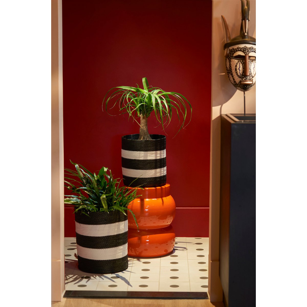Vendi Bijzettafel Oranje Laag