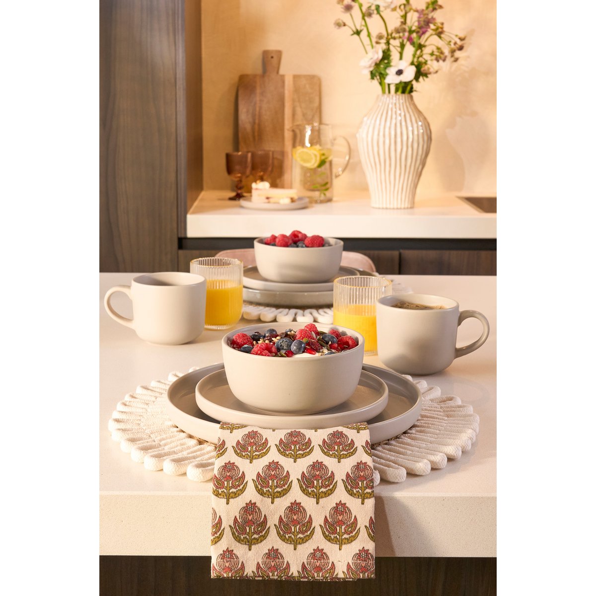 Ozzu Serviesset 4 Persoons Taupe