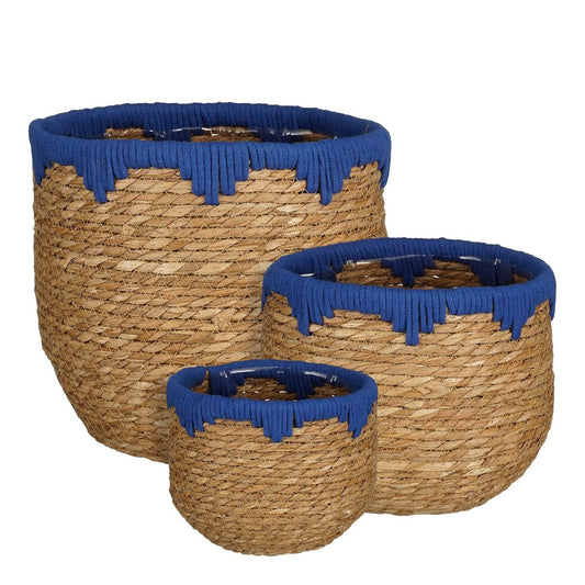 Jorck KnitTop Plantenmand Set van 3 Blauw