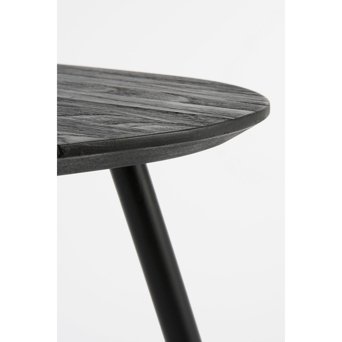 Jailey Ovale Bijzettafel Set van 2 Zwart