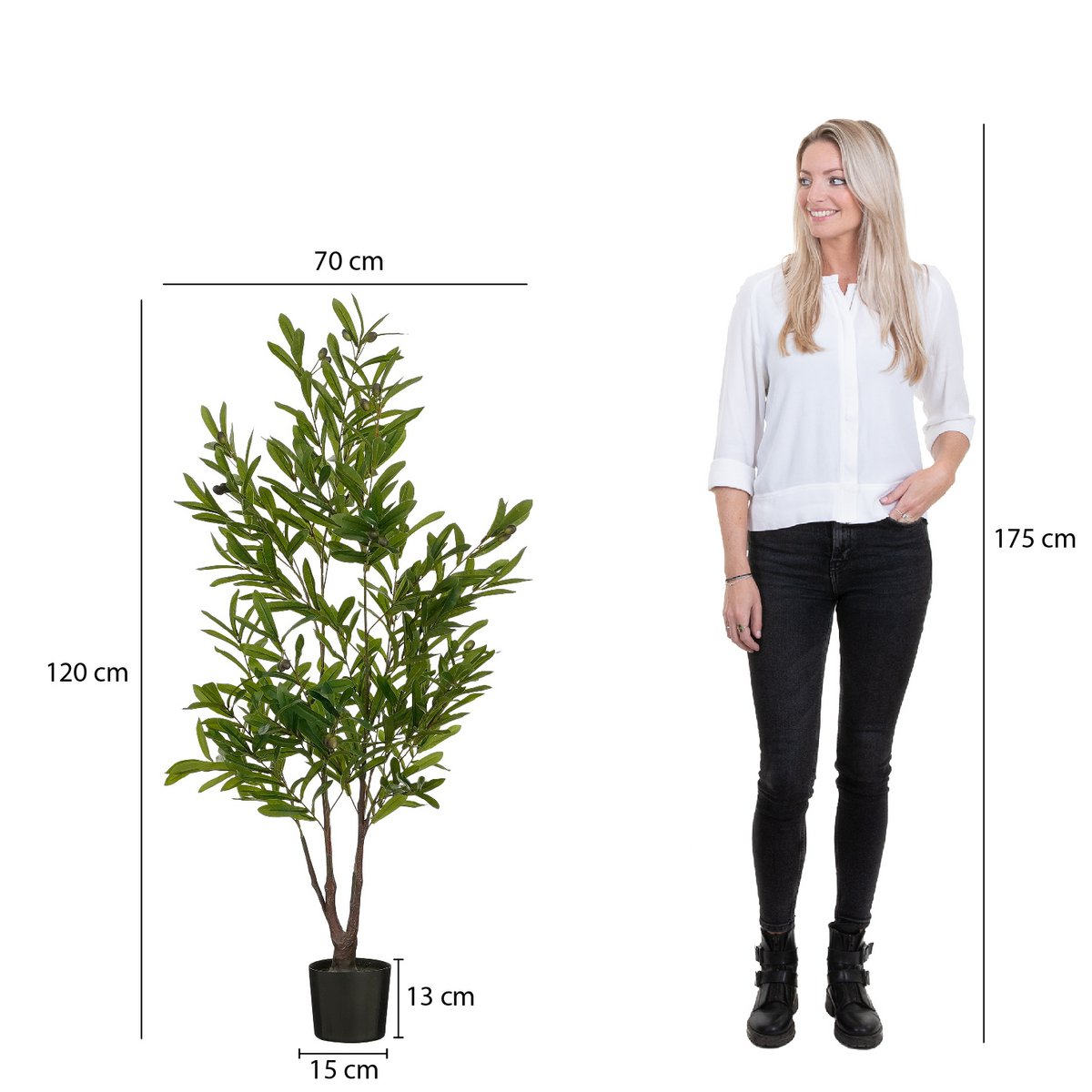Kunstplant Olijfboom in Pot Klein