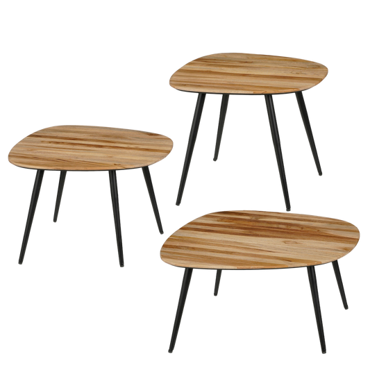 Jailey Bijzettafel Set van 3 Bruin