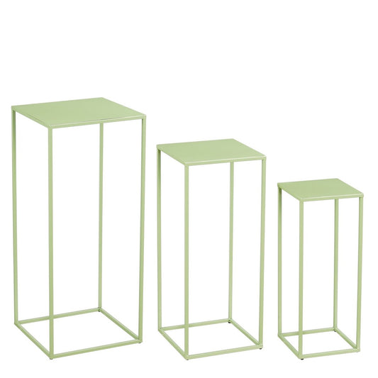 Quinty Bijzettafel Vierkant Set van 3 - Groen