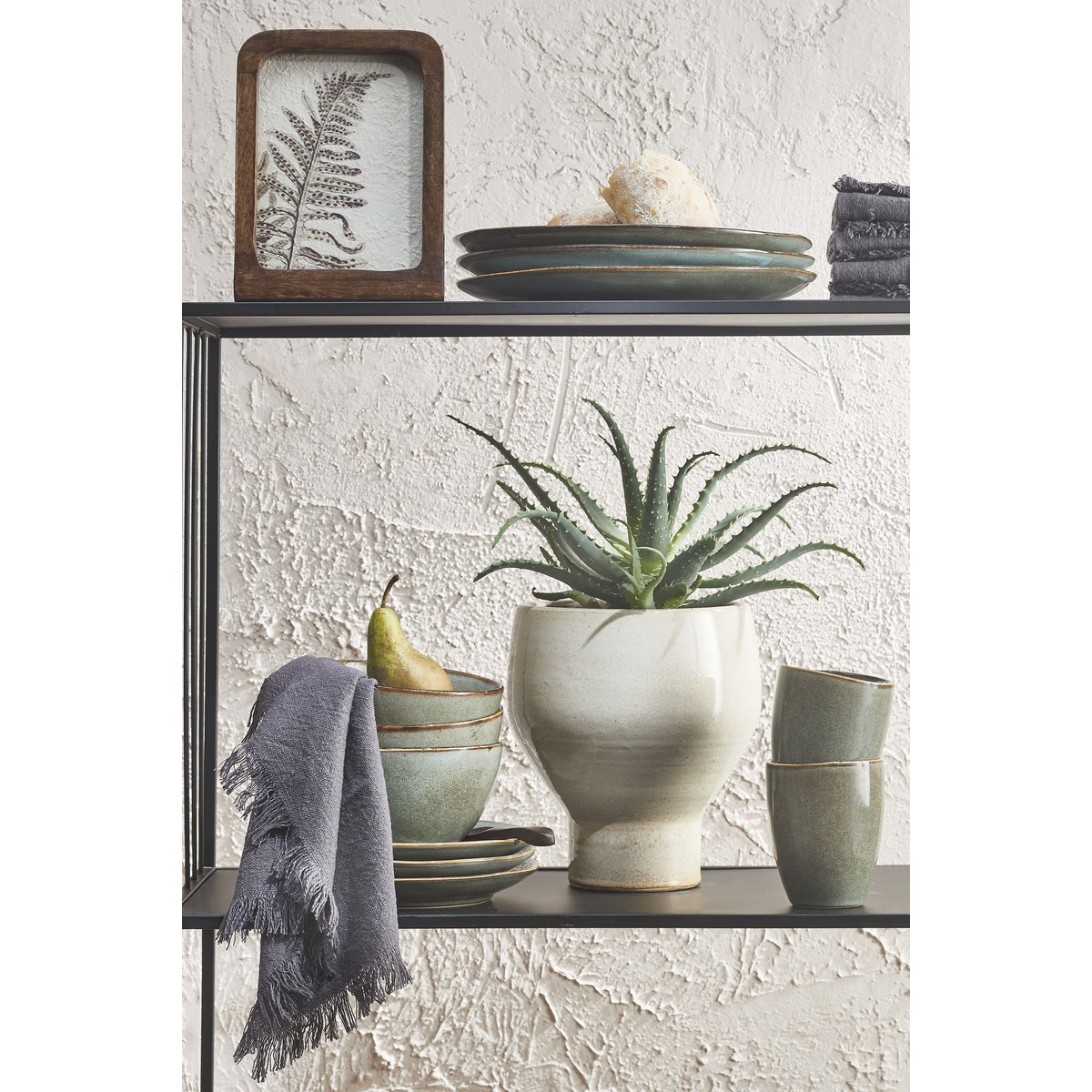 Tabo Serviesset 4 Persoons - Grijs/Groen