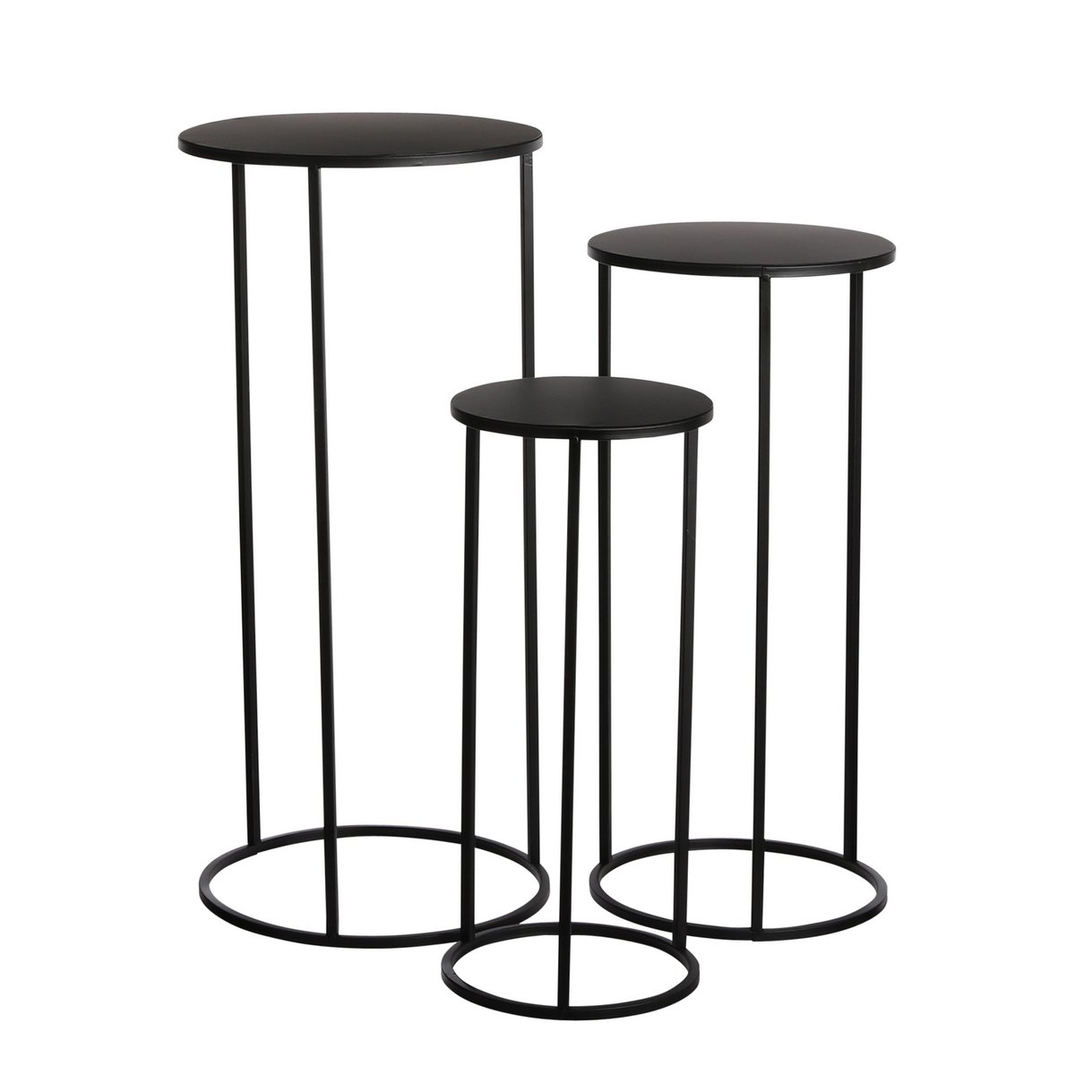 Quinty Bijzettafel Rond Hoog Set van 3