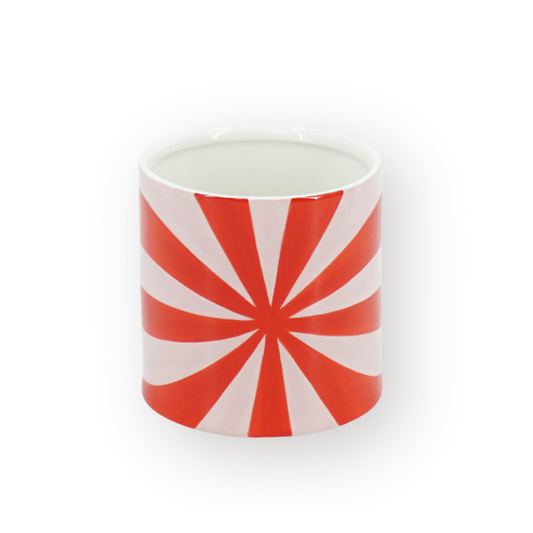 Swirl Bloempot - Roze & Rood