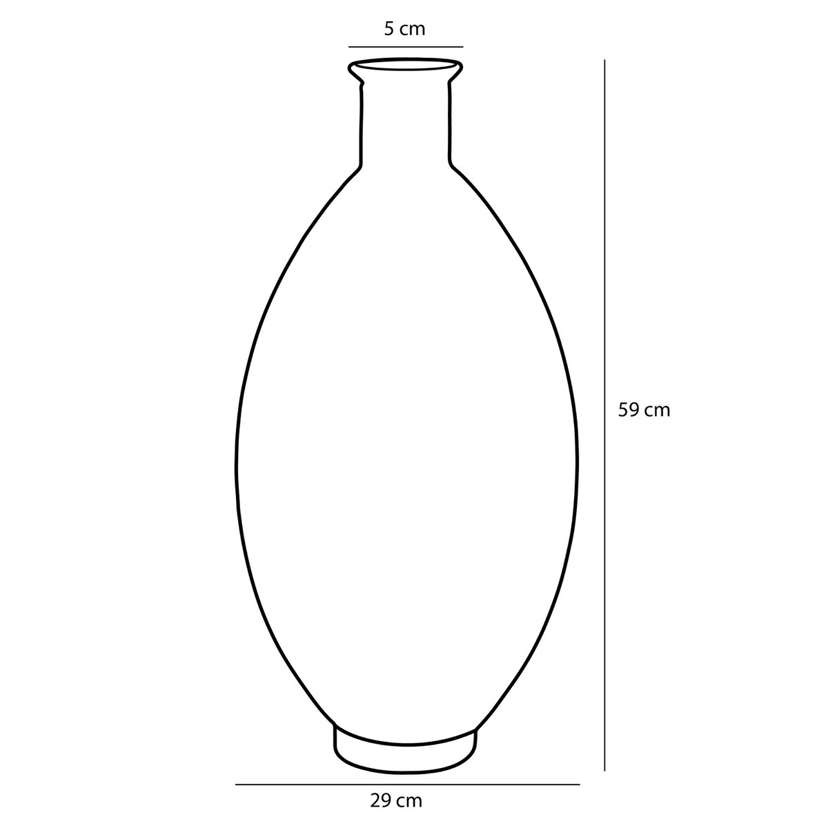 Firenza Ovale Fles Vaas Oker