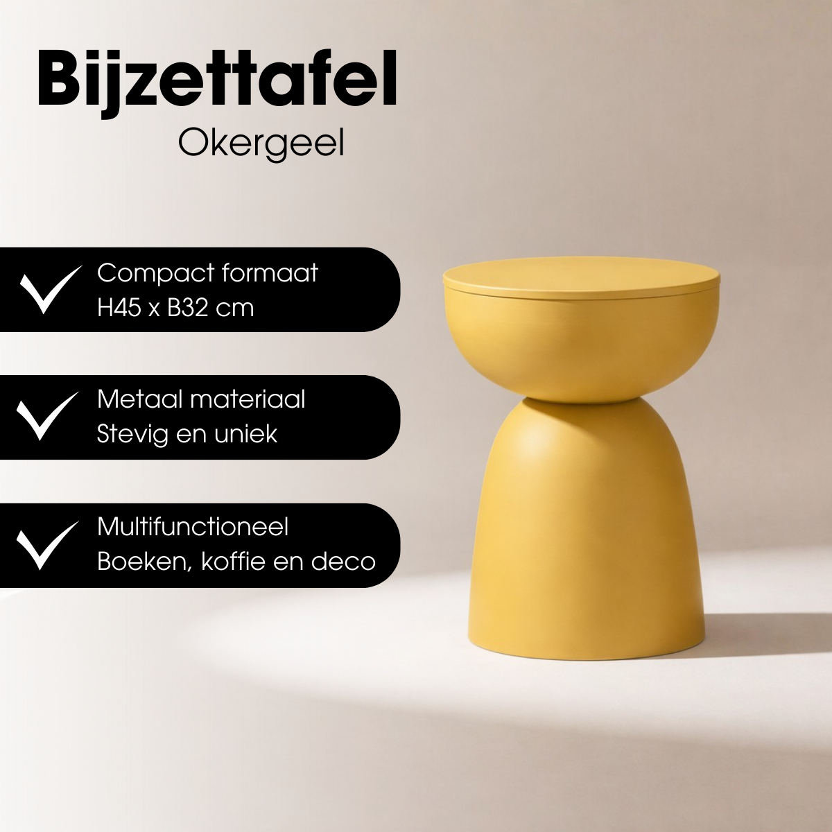 Elliott Bijzettafel - Geel