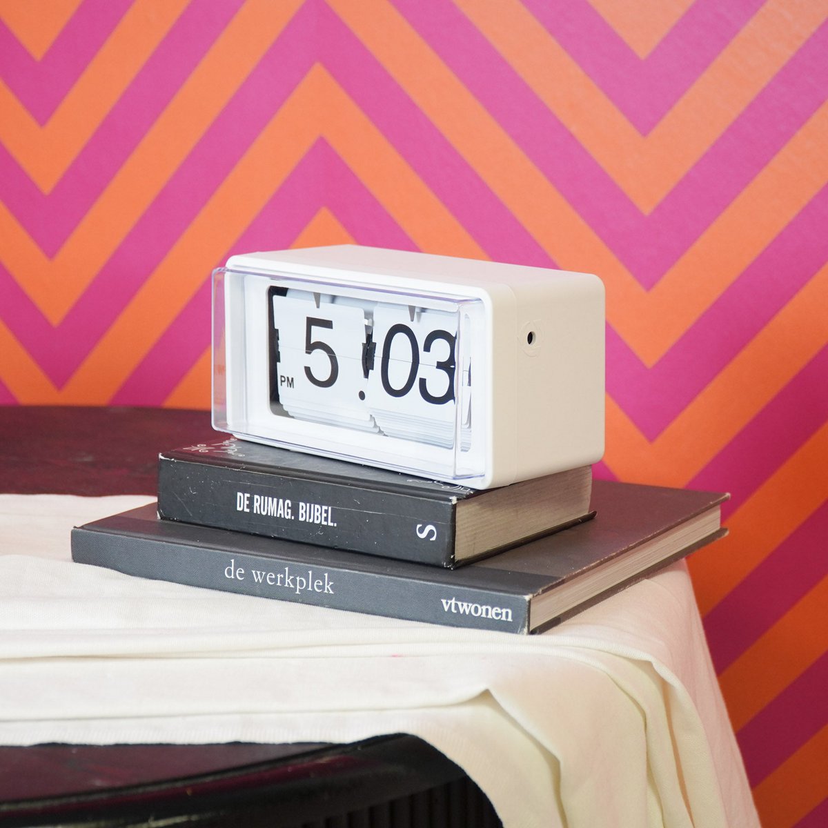 Tempo Flip Klok - Wit