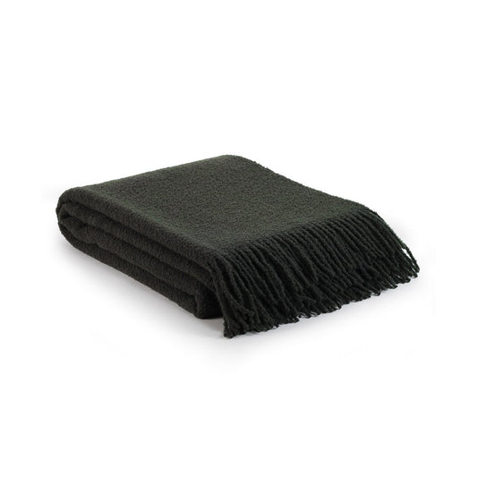 Paris Bouclé Deken - Moeras Groen