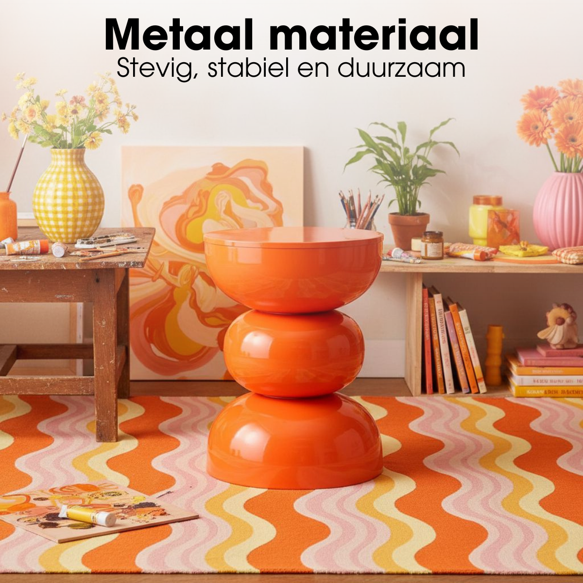 Luna Bijzettafel - Oranje