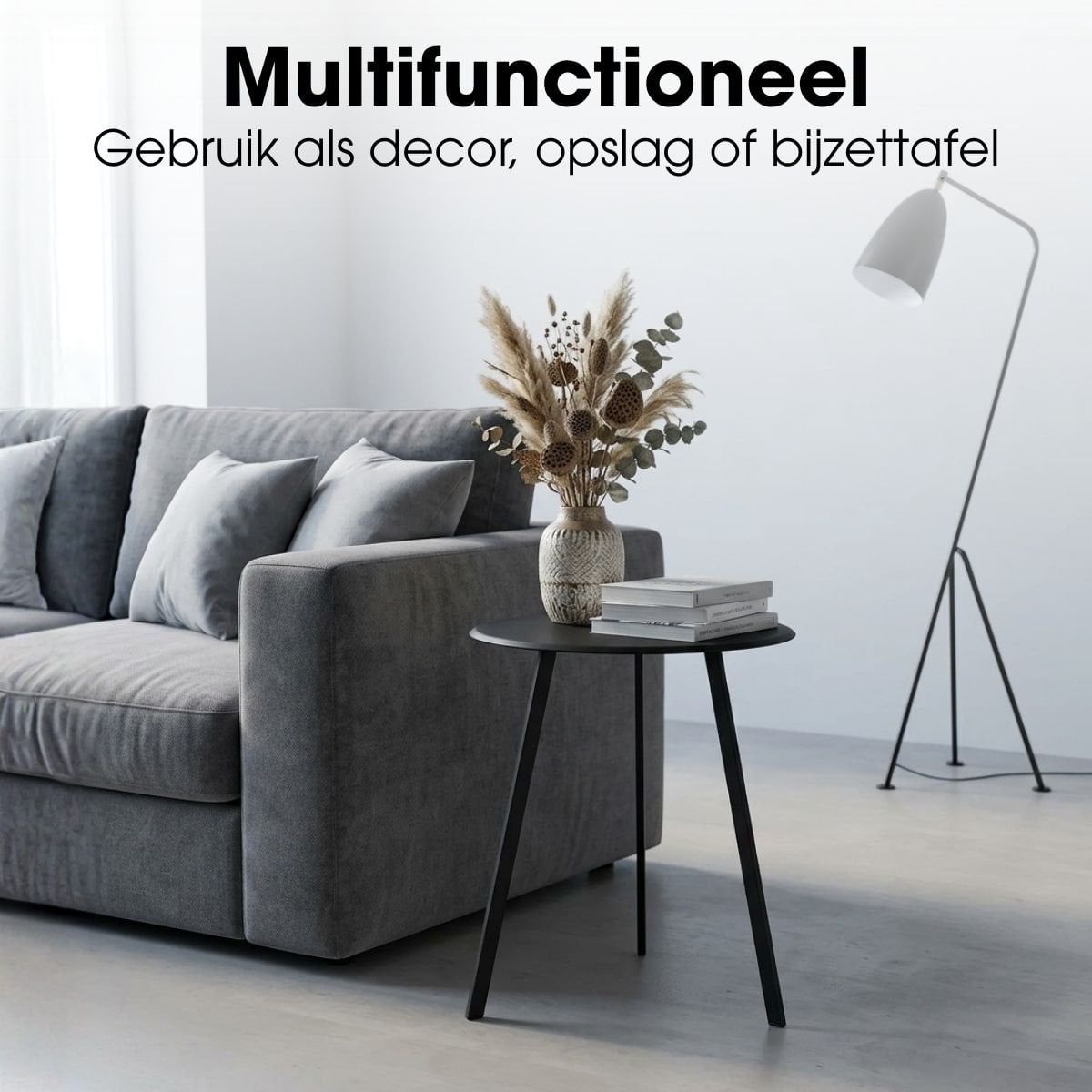 Seatle Bijzettafel Large - Lang - Zwart
