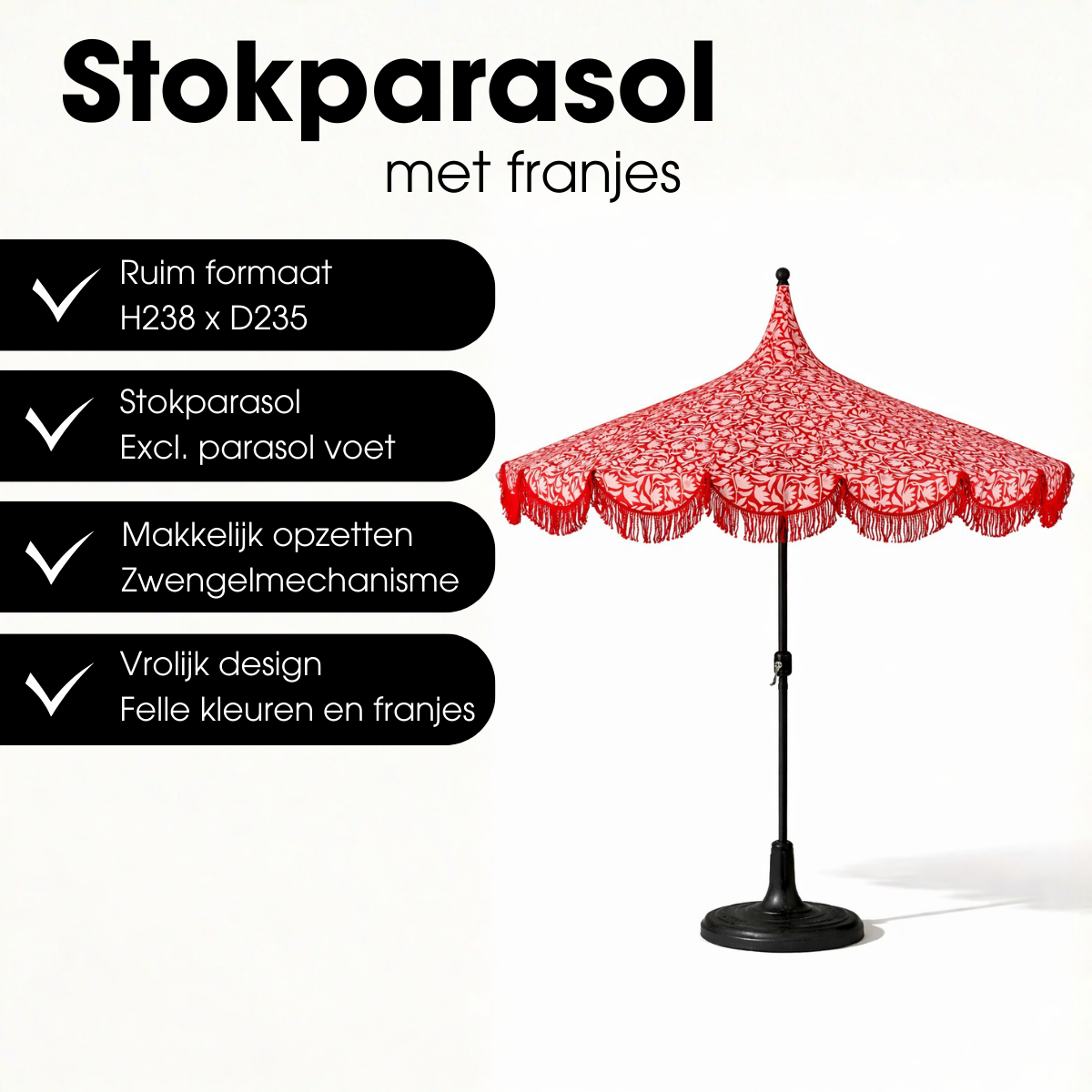 Kelly Parasol - Rood