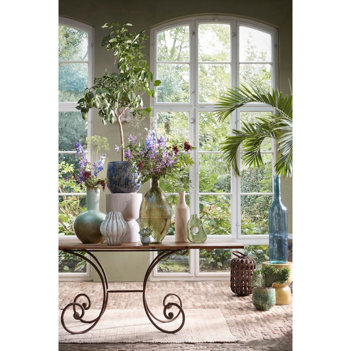 Firenza Ovale Fles Vaas - Beige