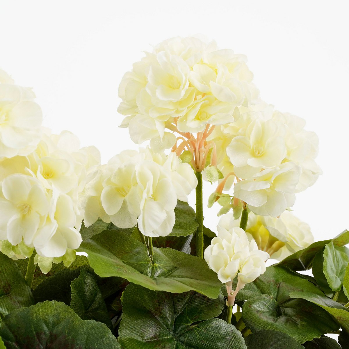 Geranium Kunstplant in Balkonbak - Wit