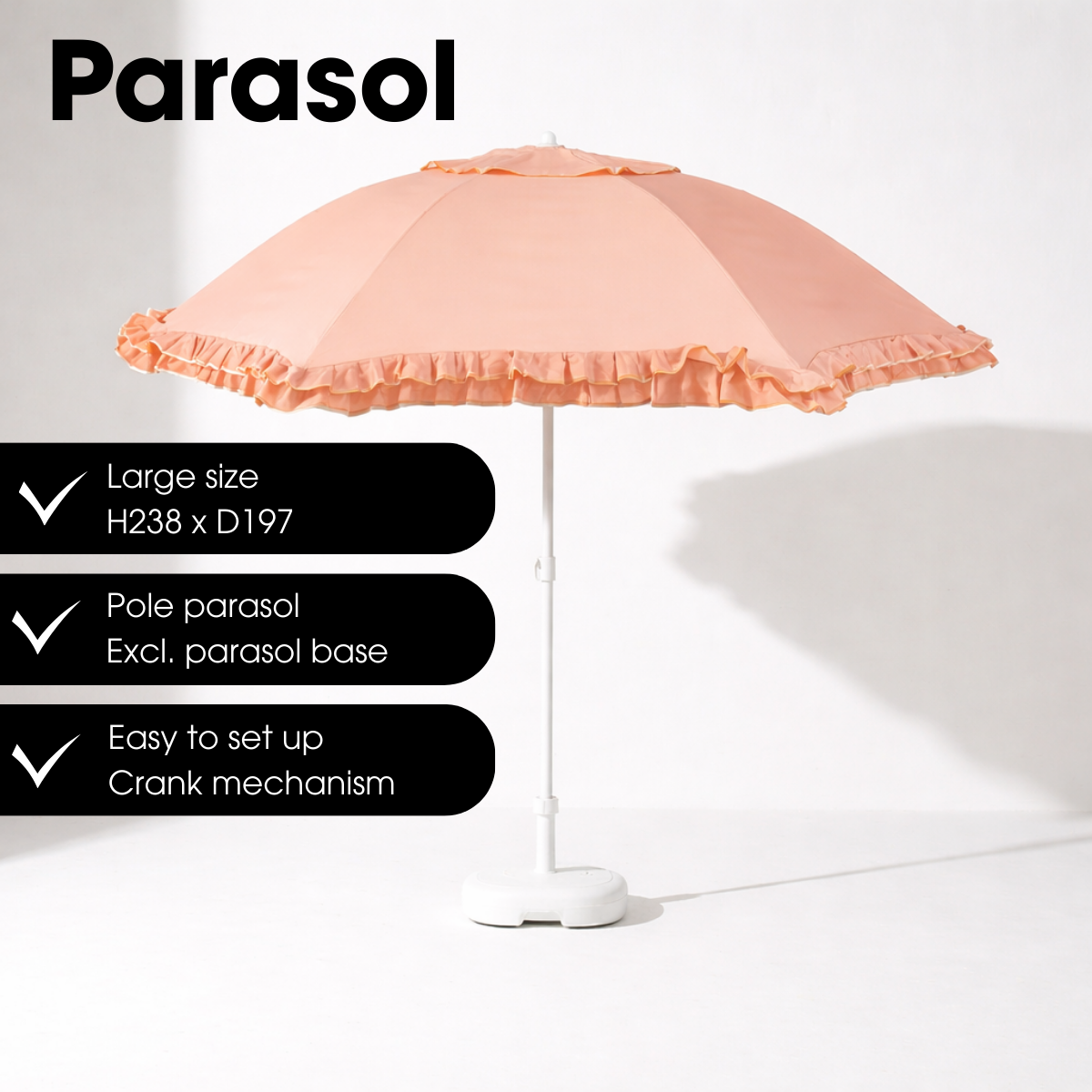 Luna Parasol - Perzik