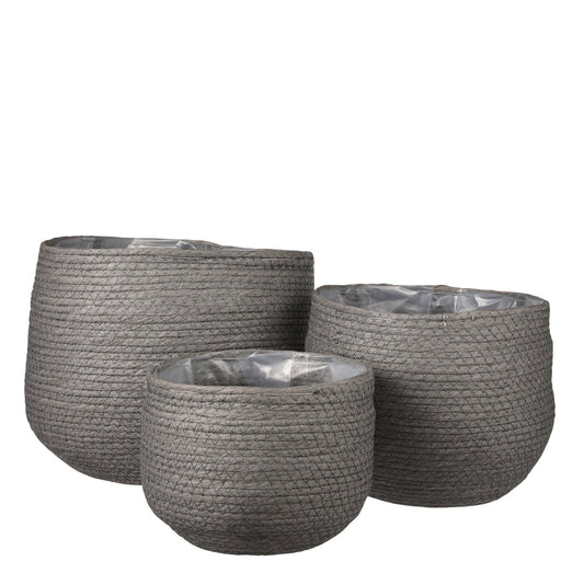 Jorck Pure Plantenmand Set van 3 - Grijs